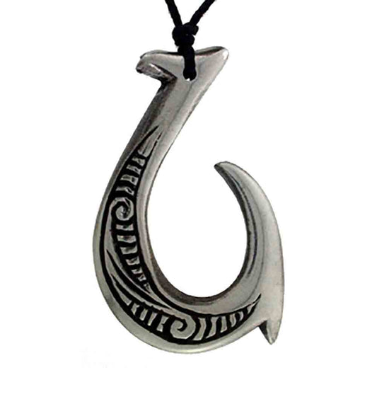 Pend pewter hook engraved big