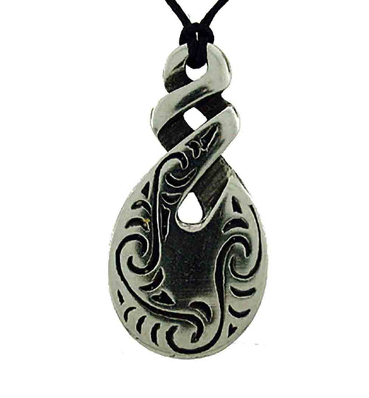 Pend pewter triple twist