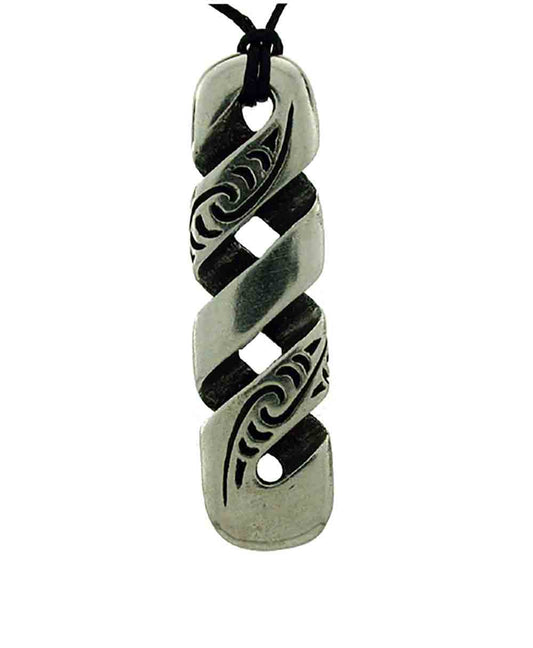 Pend pewter triple twist