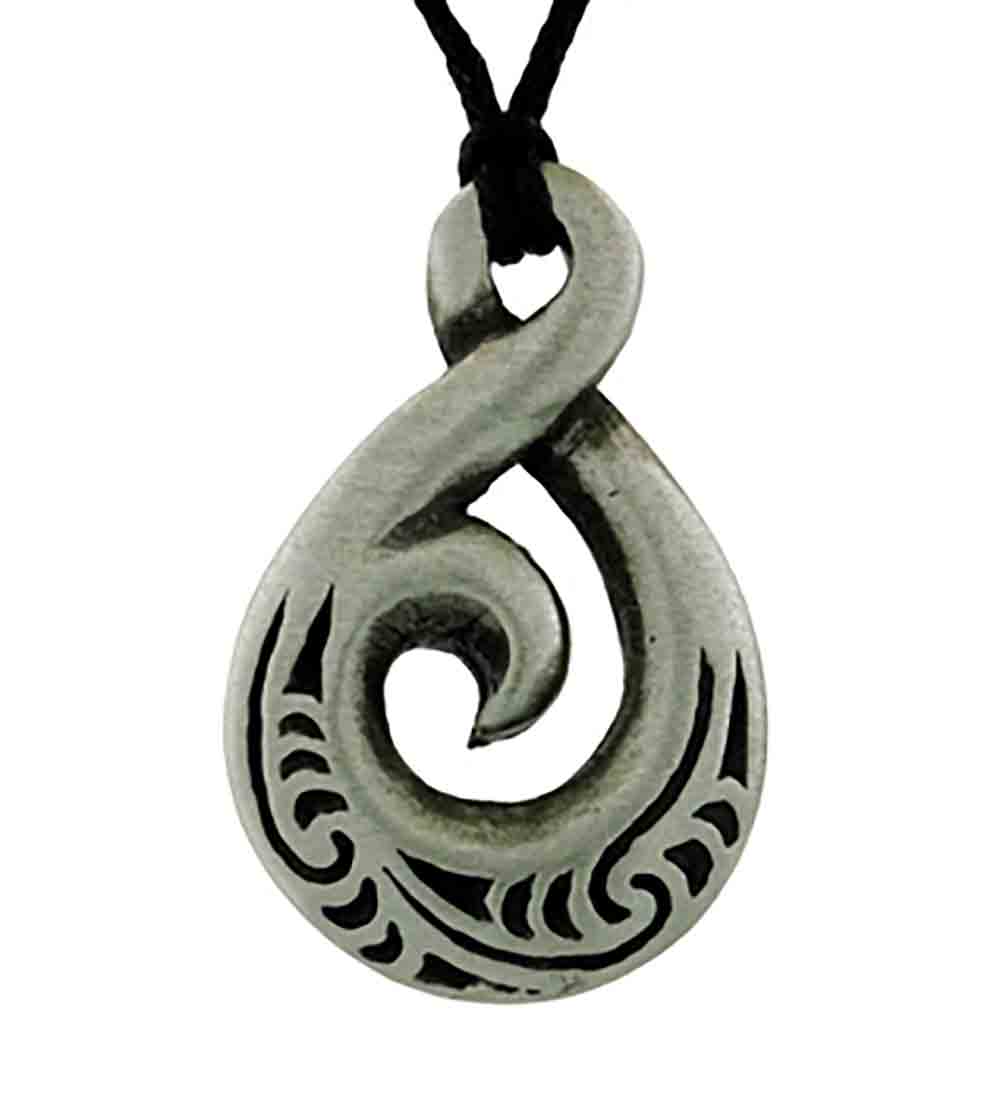 Pend pewter figure eight