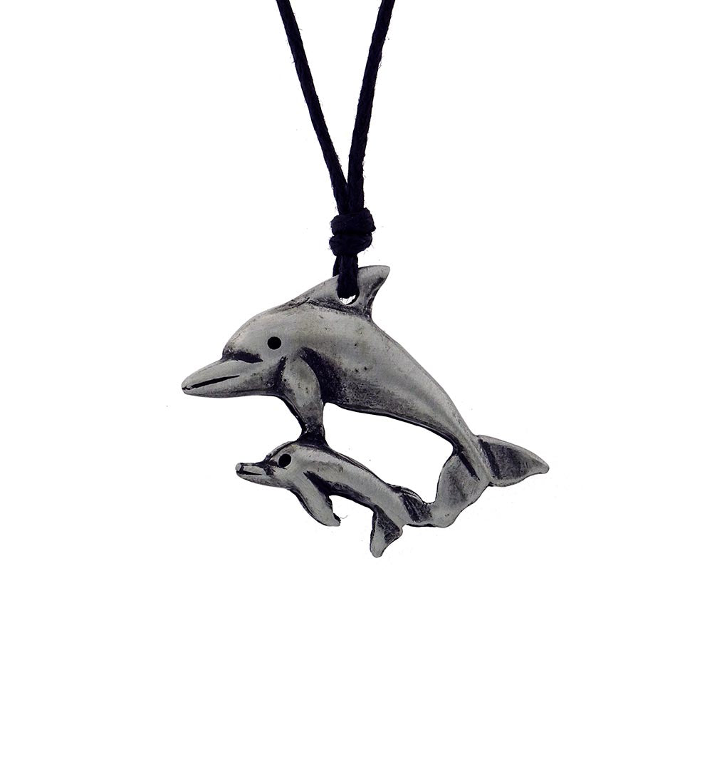 Pewter pendant Dolphin