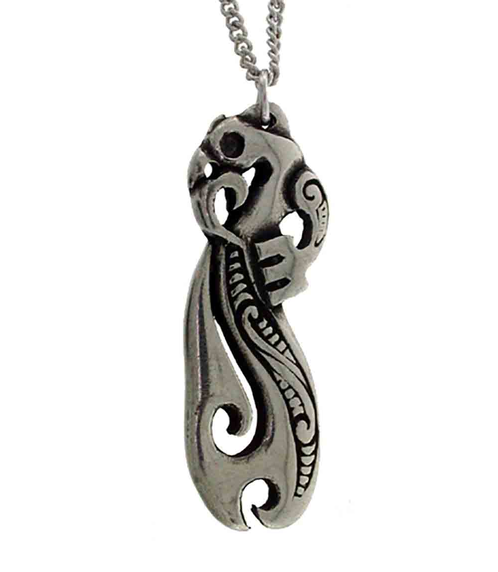 Pend Pewter manaia chain