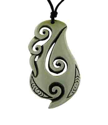 Pend pewter  hook with spirals