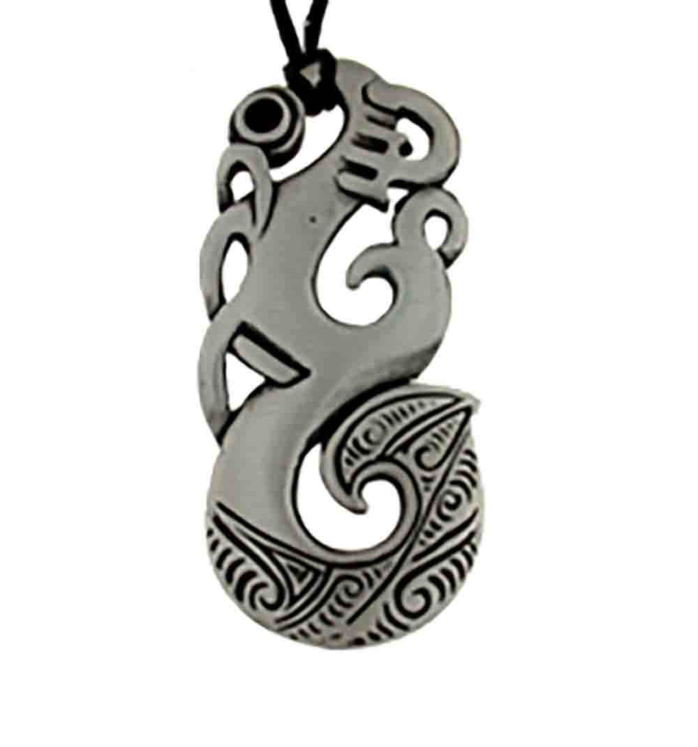 Pendant pewter manaia