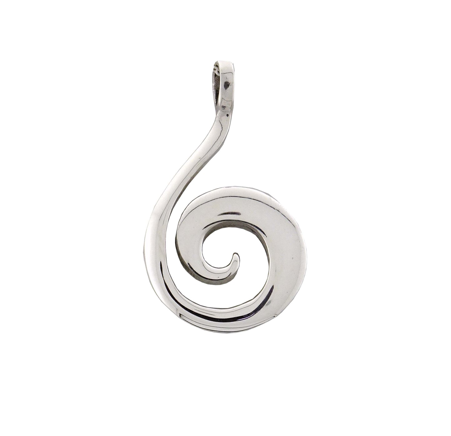 Silver pendant spiral/Koru sterling silver 30x26mm