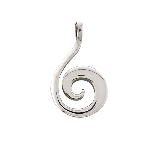 Silver pendant spiral/Koru sterling silver 30x26mm