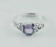 RA104L    Amethyst Faceted 7mm Decorative Spiral
