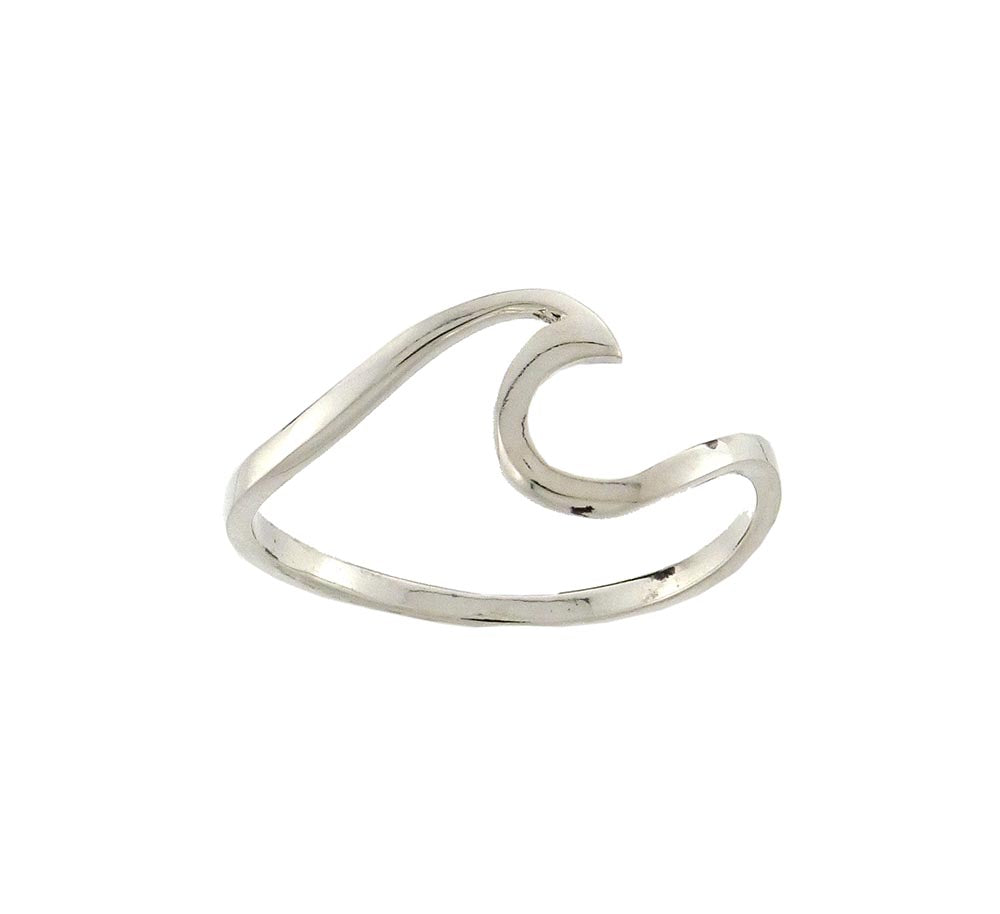 Sterling silver wave ring