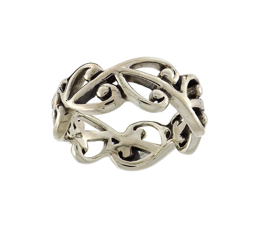 Silver ring kowhaiwhai