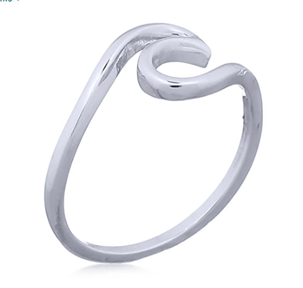 Wave Ring stg silver + E coat