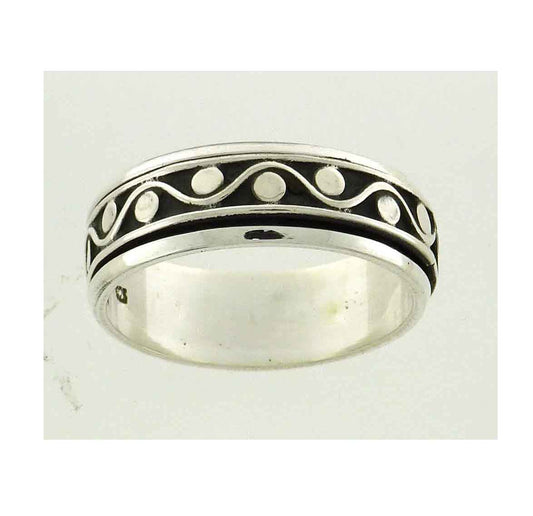 Spinner Dot Pattern 7mm Ring